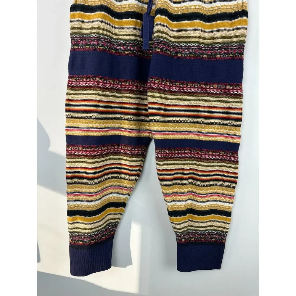 Free People All Mixed Up Knit Striped Jogger Pants Lounge Drawstring Size XS - Picture 5 of 16